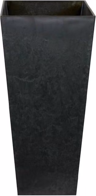 Artstone Ella Vase in Black, W: 26 cm, D: 26 cm, H: 49 cm