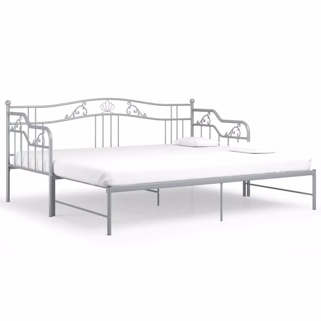 Berkfield Home Grey Metal Pull-out Sofa Bed Frame W/D/H: 90 x 200 cm – 2
