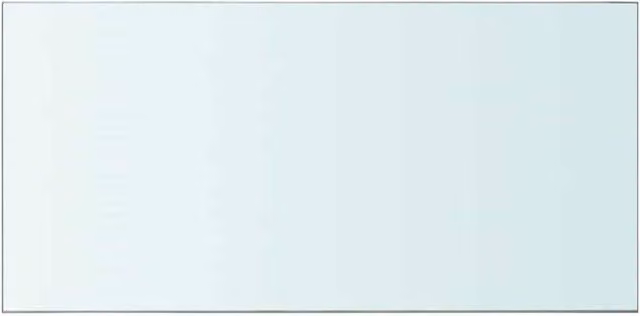 Berkfield Home 2-Piece Set of Clear Glass Wall-Mounted Shelves, W: 60 cm, D: 30 cm