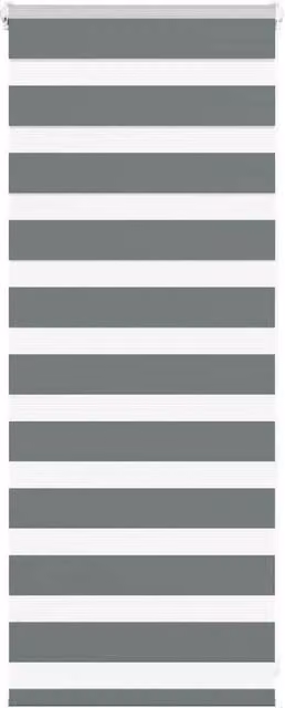 Berkfield Home Grey Polyester Zebra Blind W/H: 55 x 100 cm