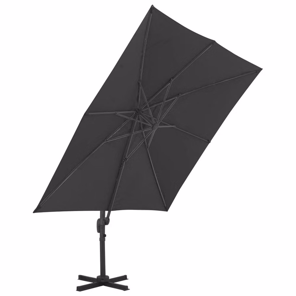 Berkfield Home Outdoor Umbrella with Portable Base in Anthracite Grey – 2