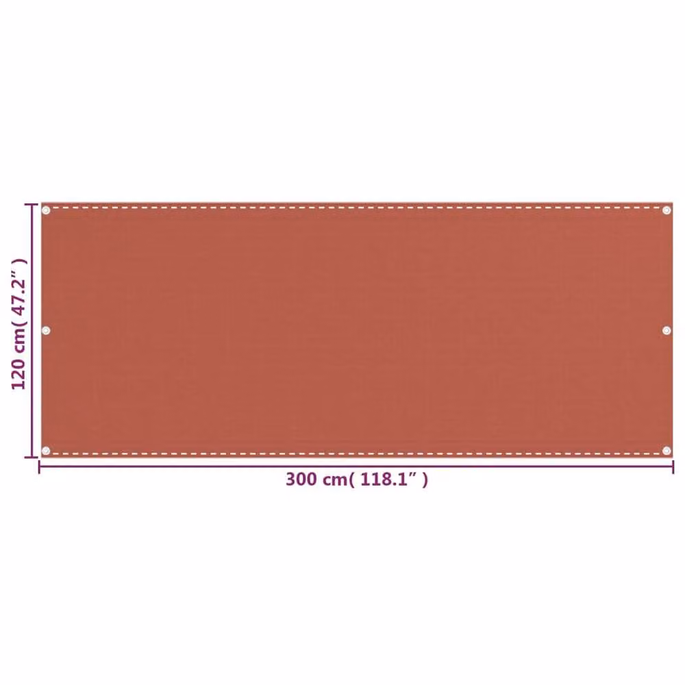 Berkfield Home Balcony Screen in Brown, W: 120 cm, H: 300 cm – 3
