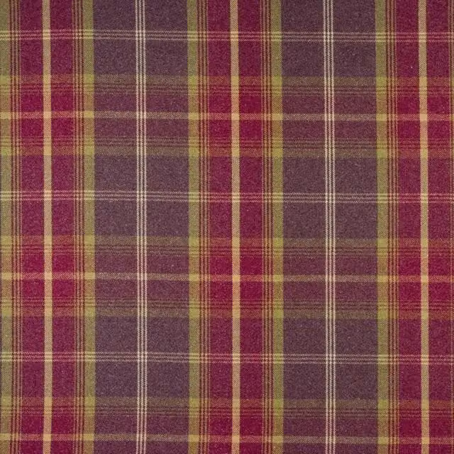 Terrys Balmoral Fabric in Amethyst Purple and Red