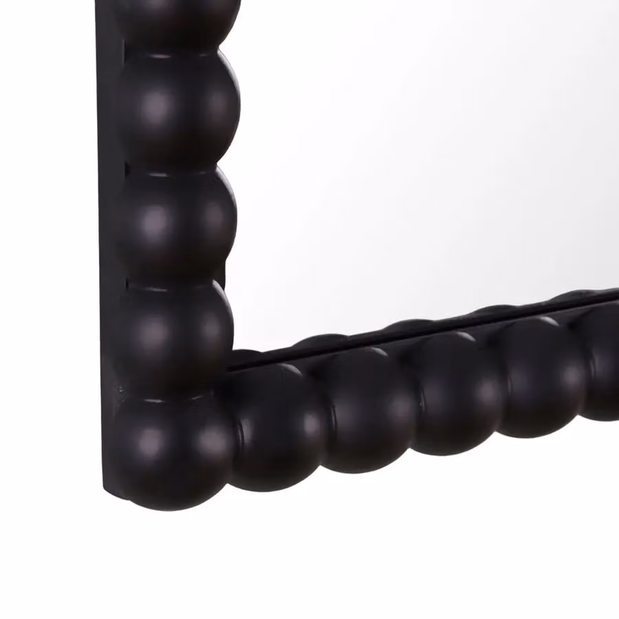 Home Garden Direct Lecco Wooden Wall Mirror with Beaded Frame in Black, W: 60 cm, H: 90 cm – 3