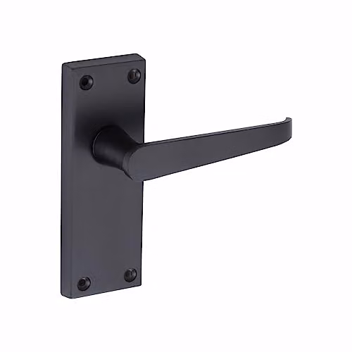 Golden Grace Victorian Straight Latch Door Handles, Matt Black, 5 Pairs – 4