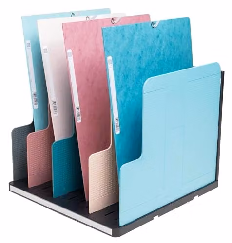 Exacompta MODULOTOP Vertical Magazine File with 5 Skandi Dividers for A4 Documents, Multicolour, W: 28.8 cm, D: 30 cm, H: 25.5 cm – 2