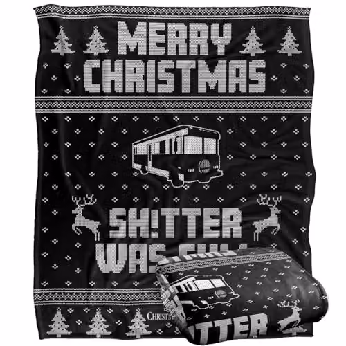 Warner Brothers Christmas Vacation Soft Fleece Throw Blanket, Multicolour, W: 152 cm, D: 127 cm – 1