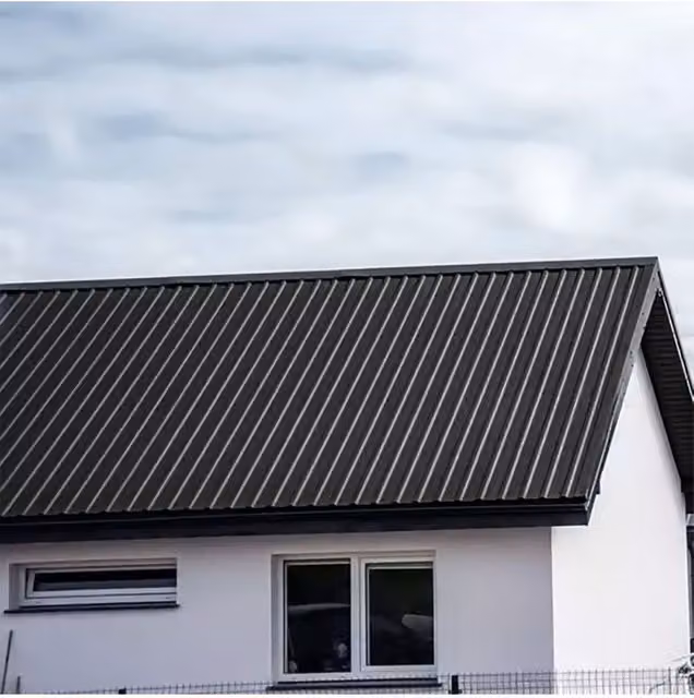Living and Home 12-Piece Black Metal Corrugated Roofing Sheets