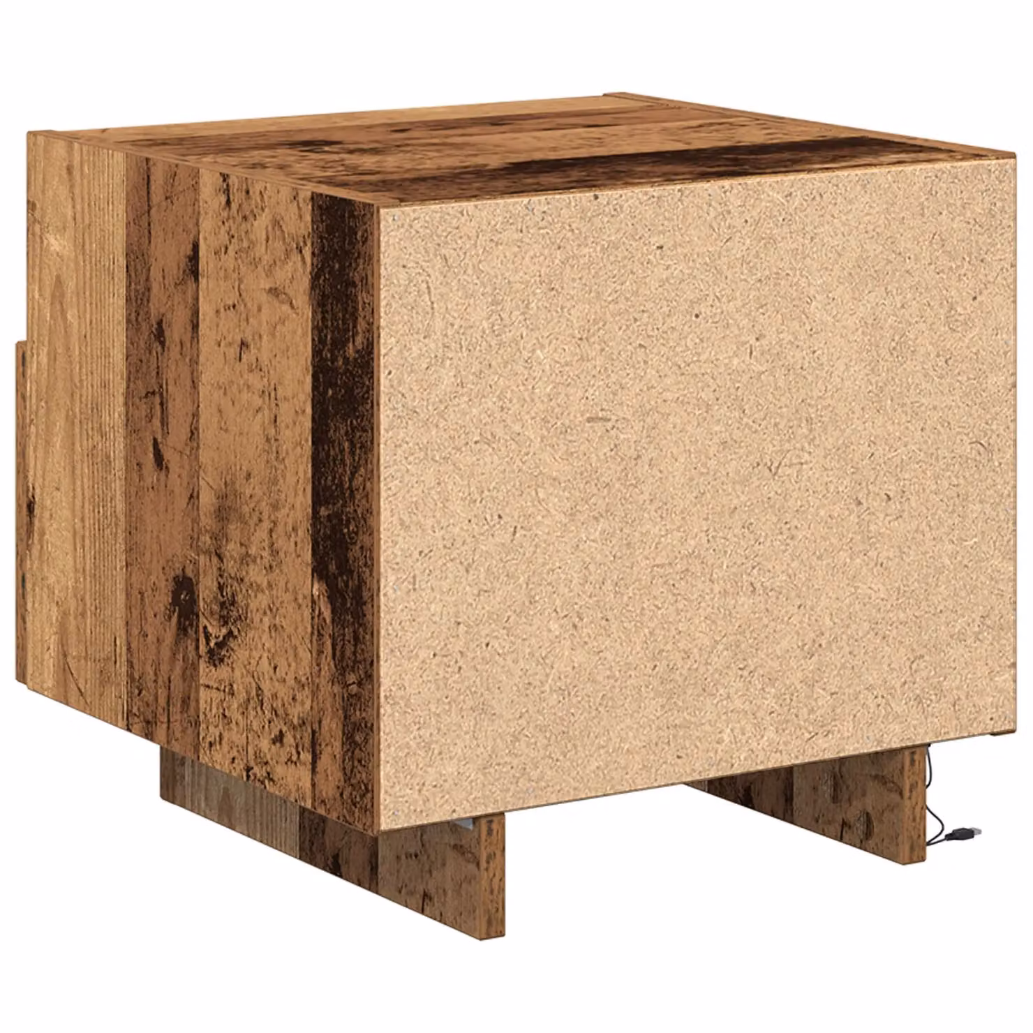 Berkfield Home Bedside Cabinet with Integrated LED Lights in Brown Old Wood, W/D/H: 40 x 39 x 37 cm – 5