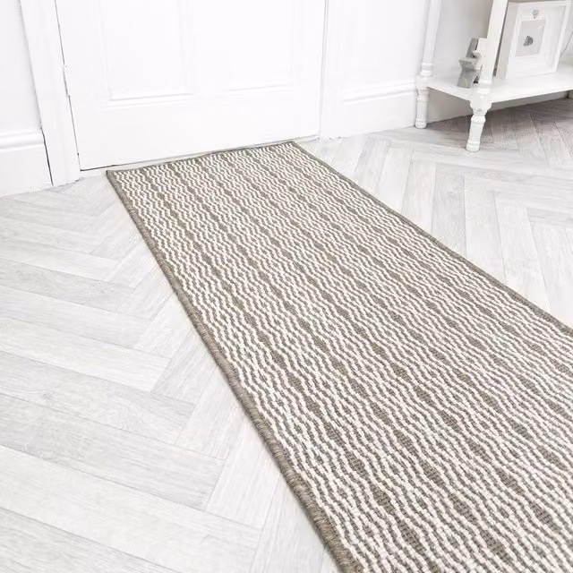 runrug Cable Reversible Indoor/Outdoor Carpet Runner in Beige, W: 60 cm, L: 330 cm – 1
