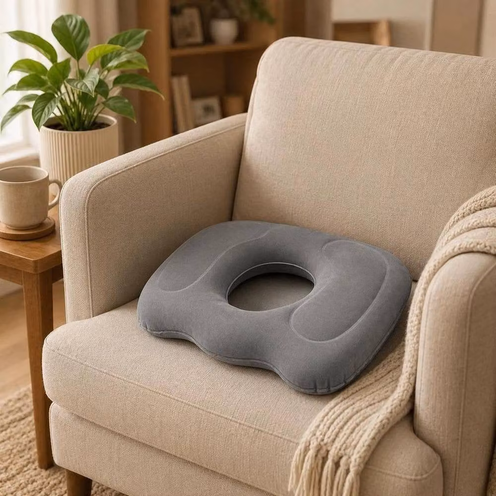 PAWNORA Orthopaedic Memory Foam Ring Donut Seat Cushion in Grey with Removable Breathable Cover – 4