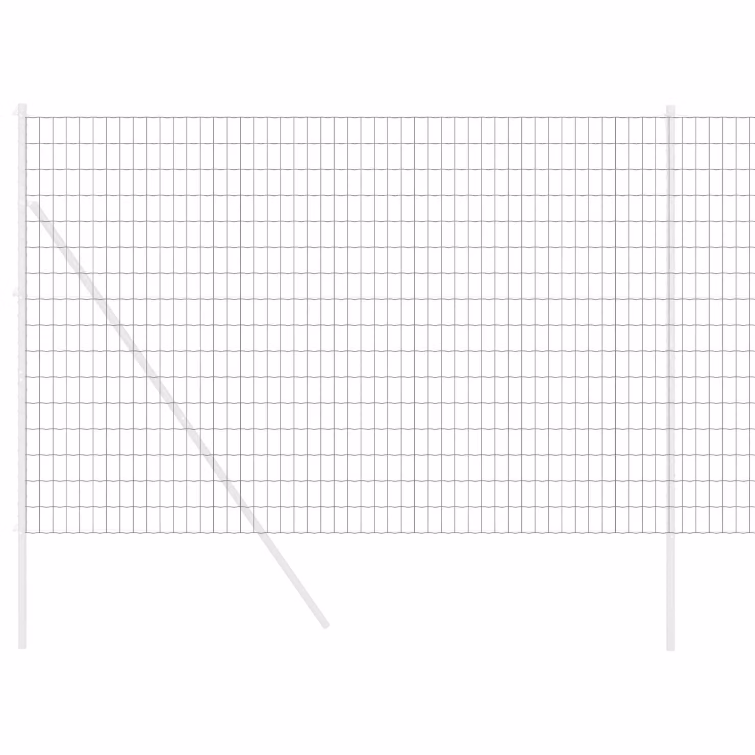 Berkfield Home Euro Fence Grey PVC-Coated Steel Fencing, W/H: 1.6 x 10 m – 2