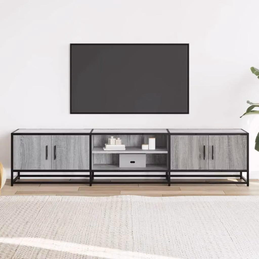 Berkfield Home Grey Sonoma TV Cabinet in Engineered Wood W/D/H: 180 x 41 x 41 cm – 3