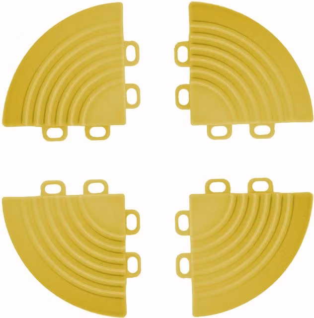 Nicoman Yellow Corner Pieces for Garage Floor Tiles