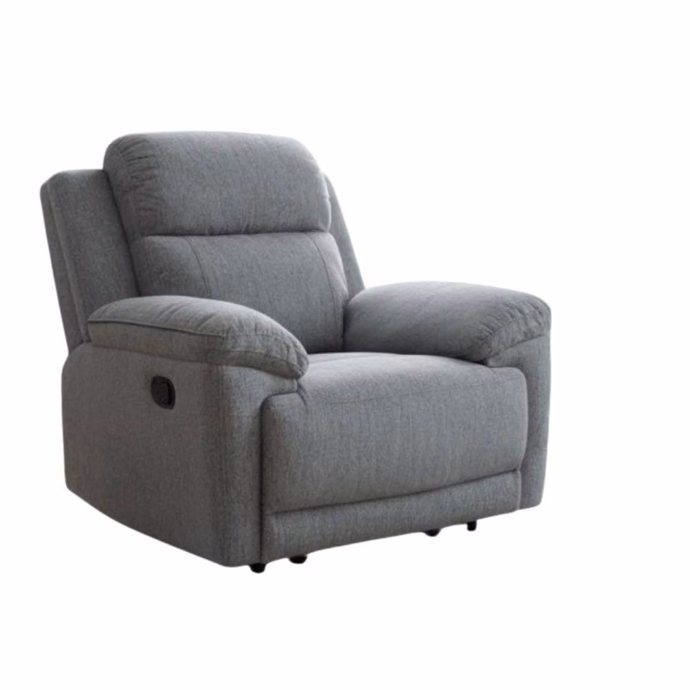 Stratus Interiors Owen Electric Recliner Sofa in Grey Fabric with USB Charging – 2