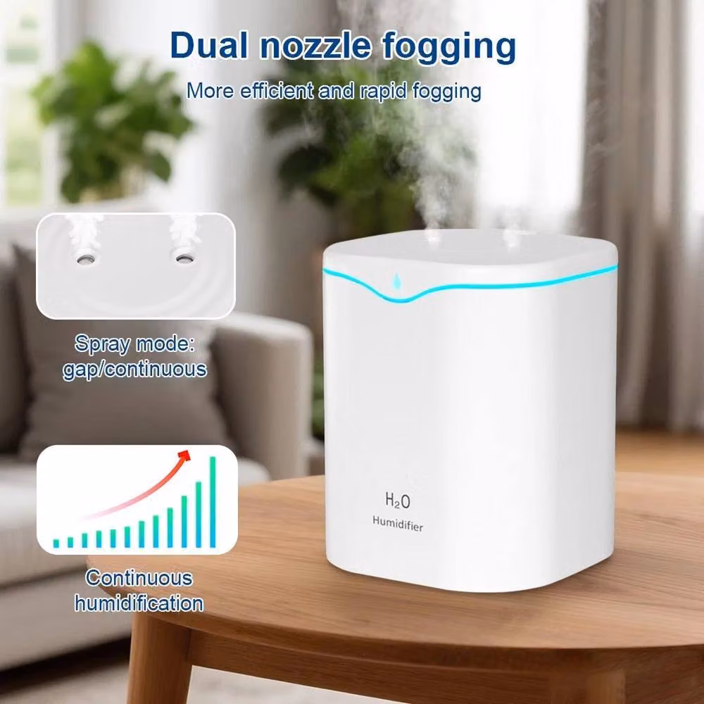 Havendro 2L Double Spout Air Purifier Humidifier and Cool Mist Aroma Diffuser, White – 3