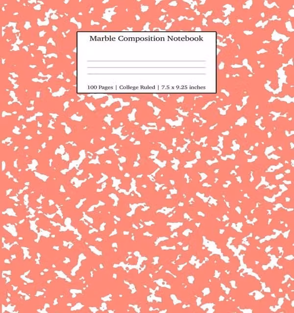 Young Dreamers Press Marble Composition Notebook, College Ruled, Pink and Multicolour