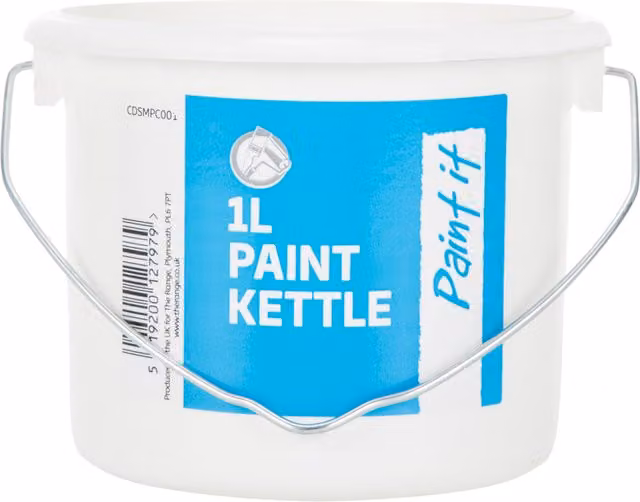 White Plastic Paint Kettle, 1l