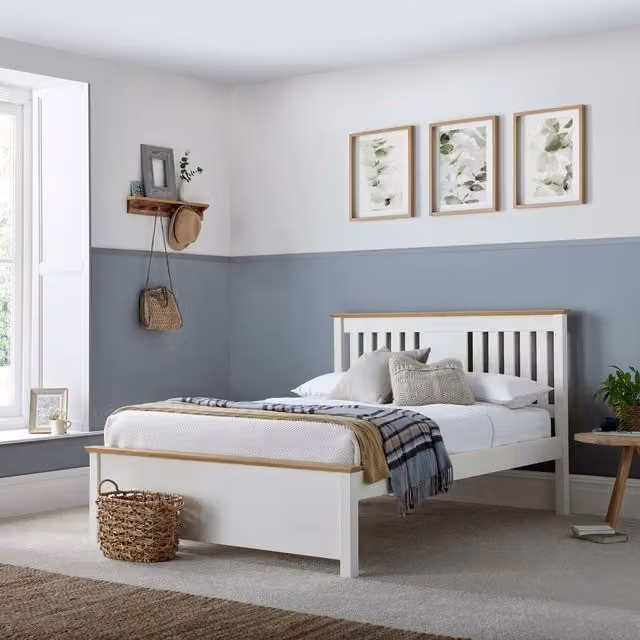 Bedmaster Chester White Solid Wood Storage Bed, W/D/H: 140 x 200 cm