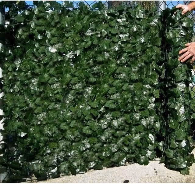 NESTLUNE Artificial Ivy Hedge Privacy Fence Screen, Green, W: 100 cm, H: 15 cm – 1