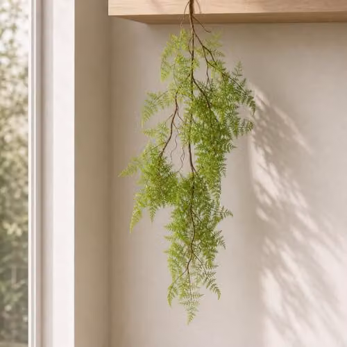 Leaf Design UK Artificial Hanging Maidenhair Fern Plant, Green, 100 cm – 2