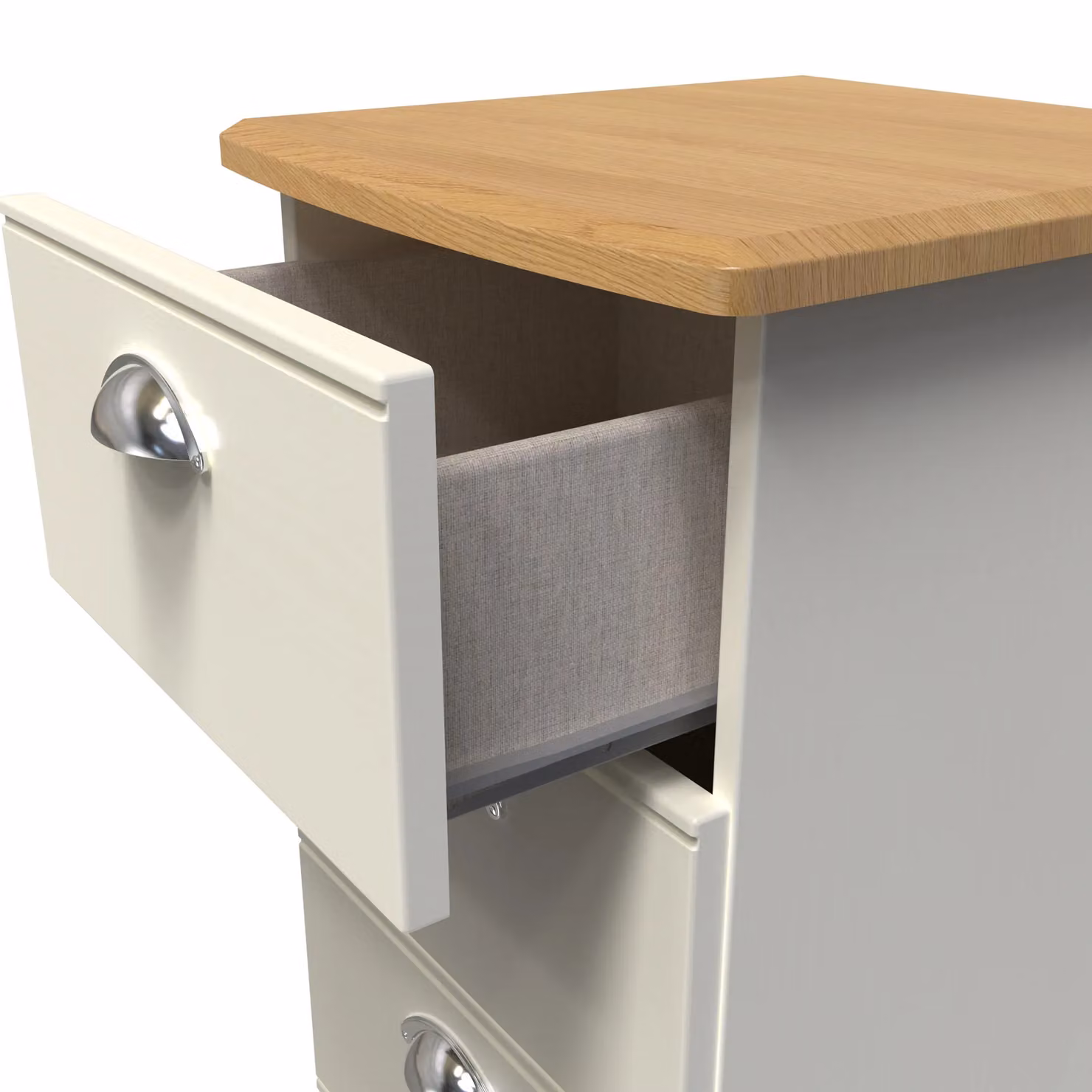Ready Assembled 2 U Albert 4 Drawer Tall Bedside Cabinet in Beige – 2