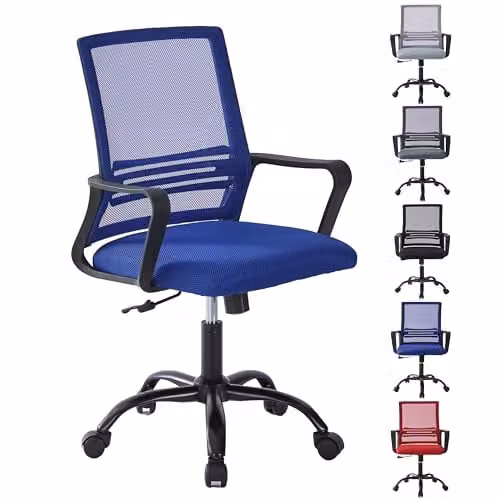 MCC Direct AeroFlex Ergonomic Mesh Swivel Office Chair in Blue