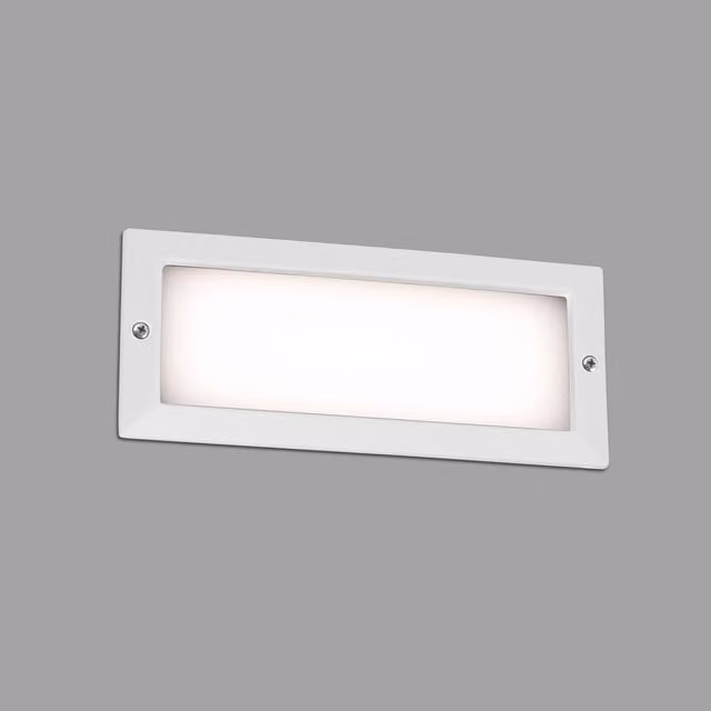 Netlighting Stripe White Outdoor LED Recessed Wall Light, 5W, 3000K Warm White, IP54