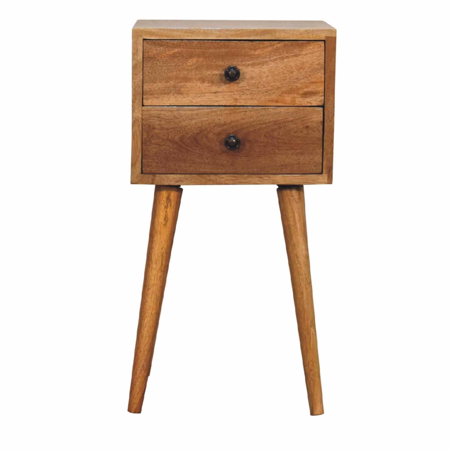 Aosom UK Mini Bedside Table with 2 Drawers in Brown, W/D/H: 30 x 30 x 57 cm – 2