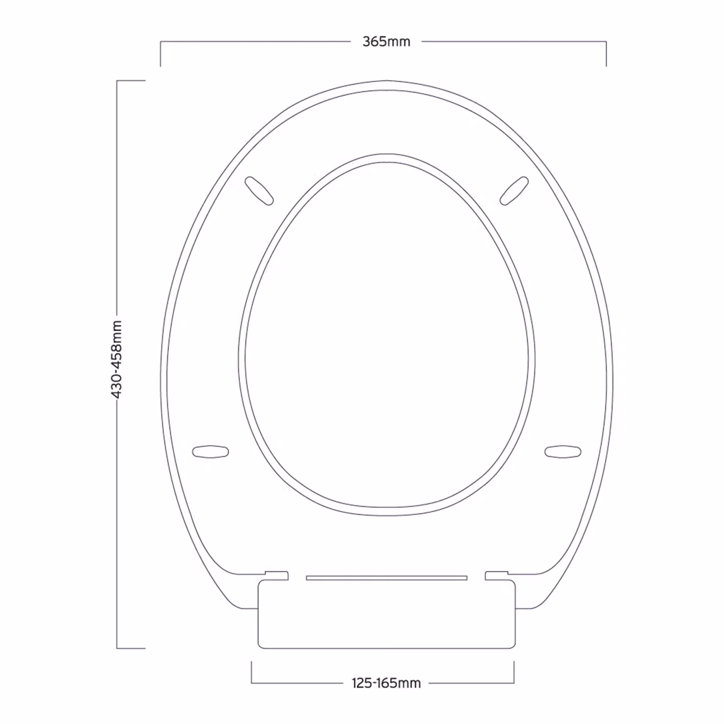 Showerdrape Toledo White Oval Plastic Wrap-Over Toilet Seat with Soft Close and Quick Release Features – 2
