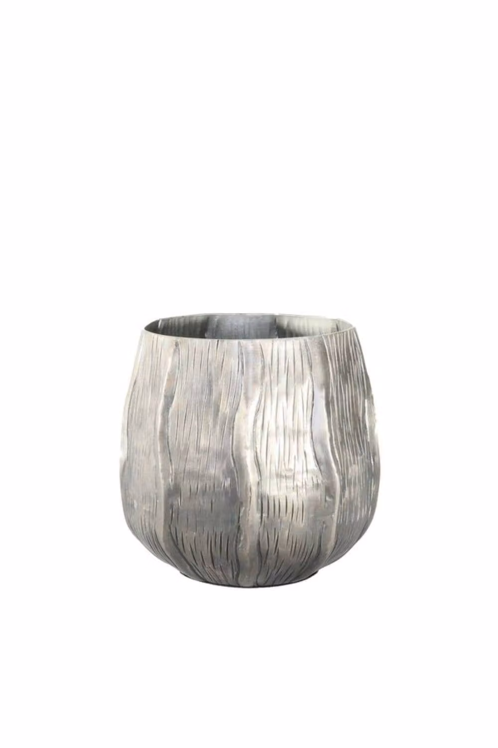 KDMD Antique Silver Eros Metal Tabletop Planter, W: 12 cm, D: 13 cm – 2