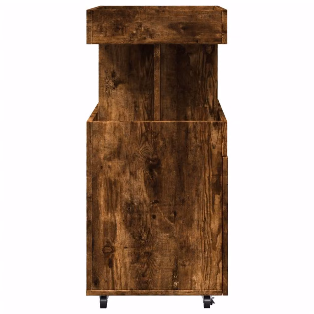 Berkfield Home Smoked Oak Bar Cart in Brown, W/D/H: 50 x 41 x 89 cm – 3