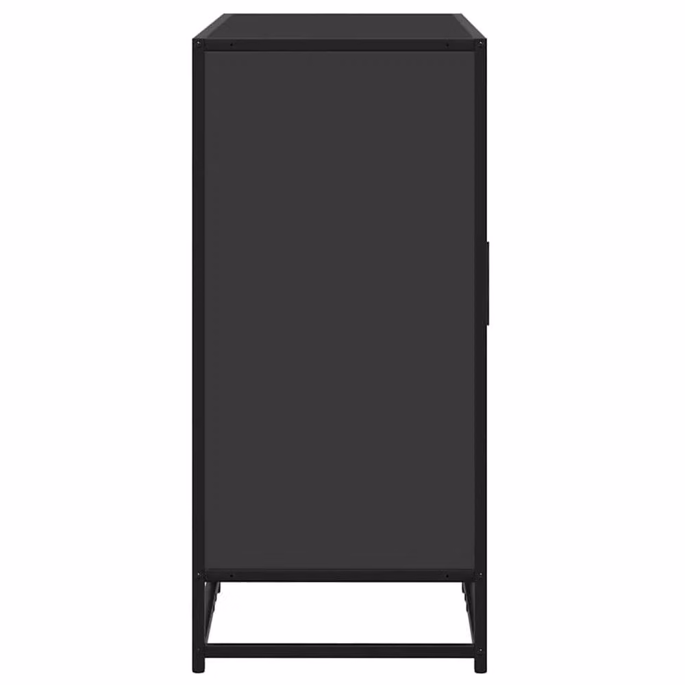 Berkfield Home Modern Black Sideboard in Matt MDF and Metal, W/D/H: 92 x 35 x 76 cm – 4