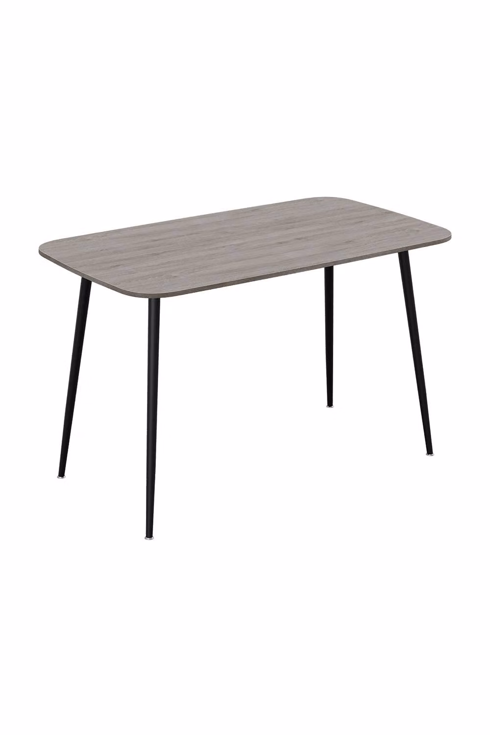 Living and Home Modern Rectangular Dining Table with Grey MDF Tabletop and Black Metal Legs – 2