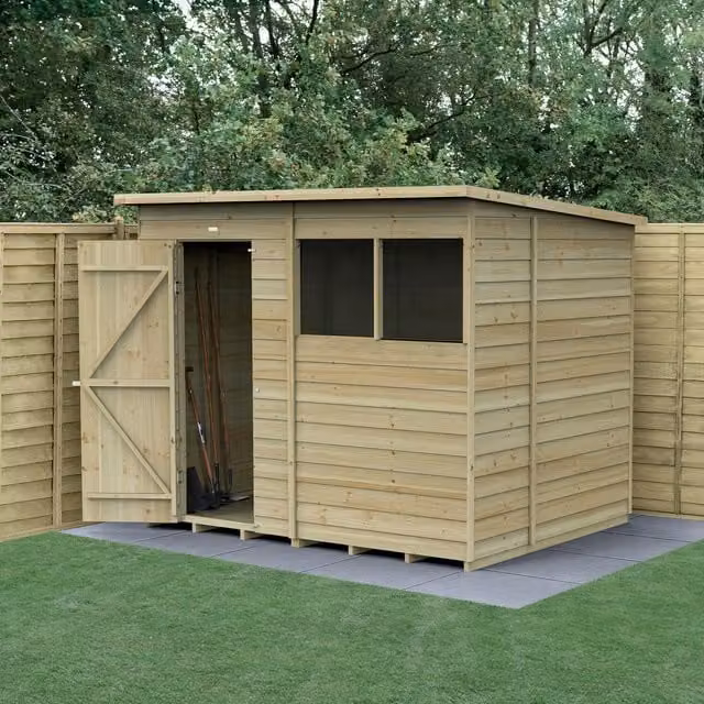 Forest Garden Pent Wood Shed in Brown