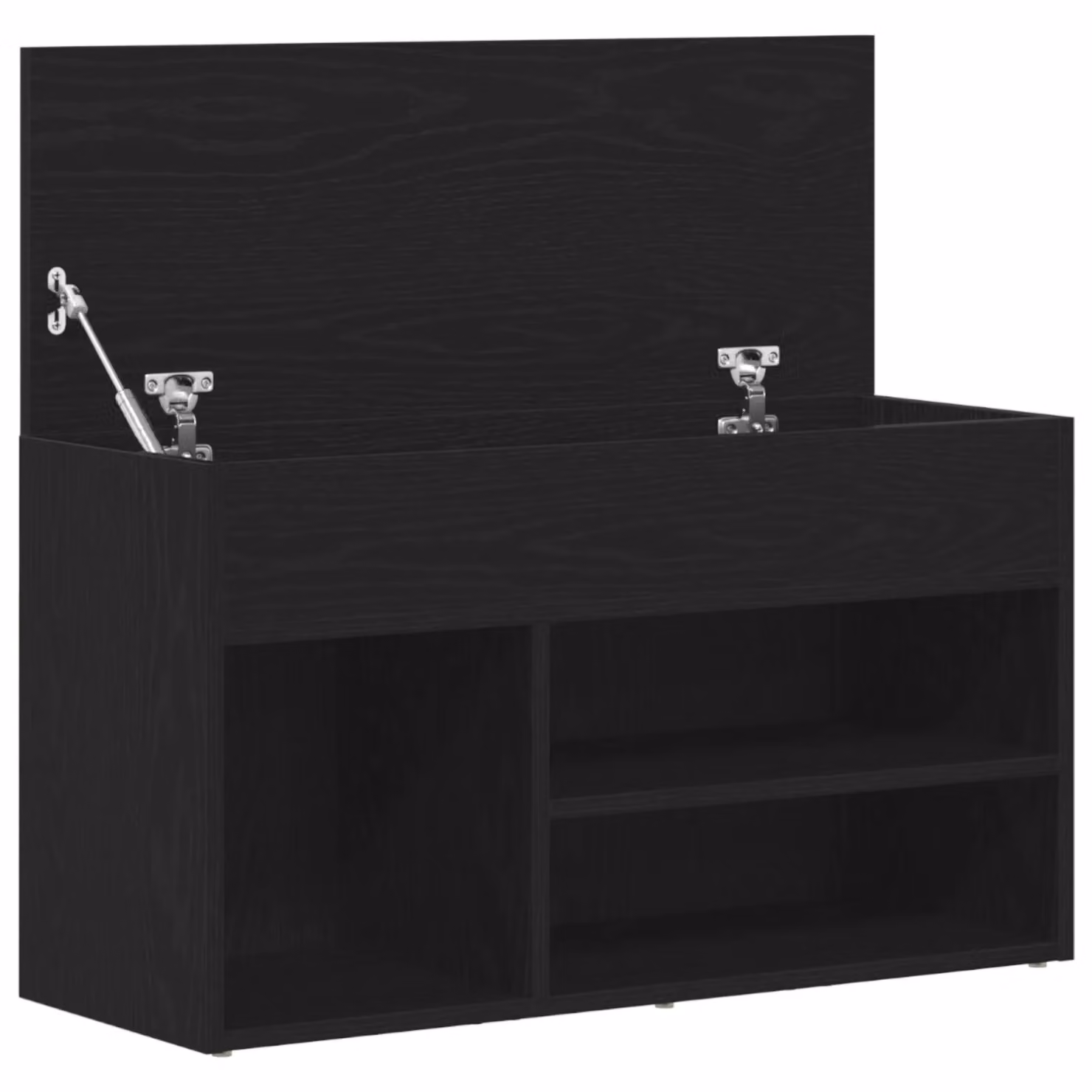 Berkfield Home Black Oak Hall Bench and Shoe Rack, W/D/H: 60 x 30 x 45 cm – 3
