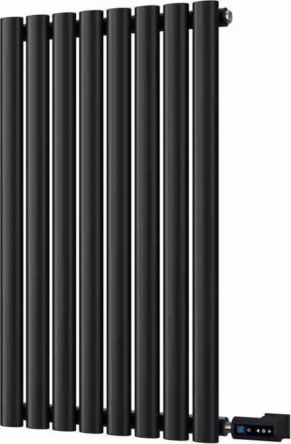 Omeara Black Horizontal Single Panel Thermostatic WIFI Electric Radiator