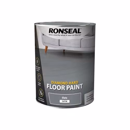Ronseal Diamond Hard Floor Paint in Slate Grey, 5 Litre
