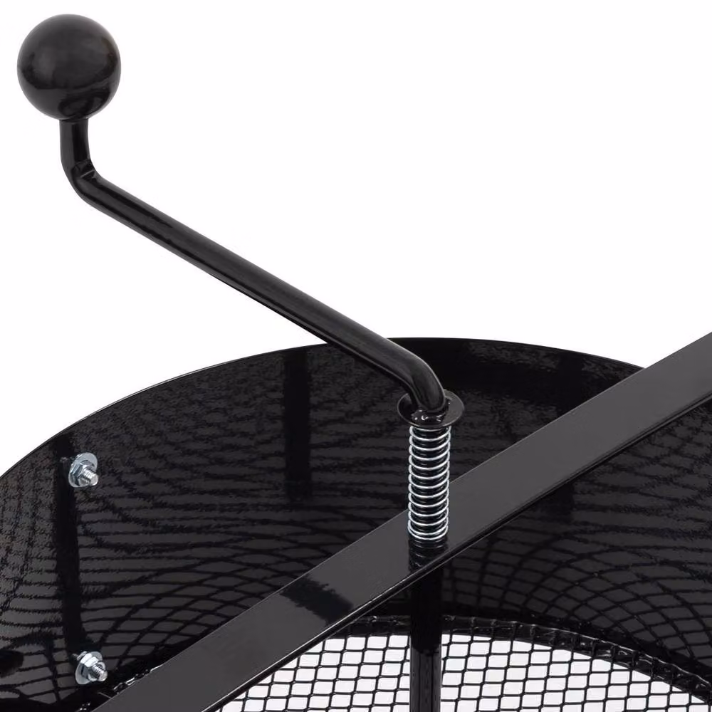KORVIXA Heavy Duty Steel Rotary Garden Soil Sieve and Compost Sifter, Black, 18L – 3