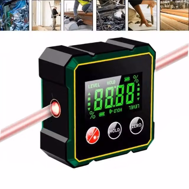 Havendro High Precision Magnetic Digital Angle Finder with Laser in Black and Multicolour – 1