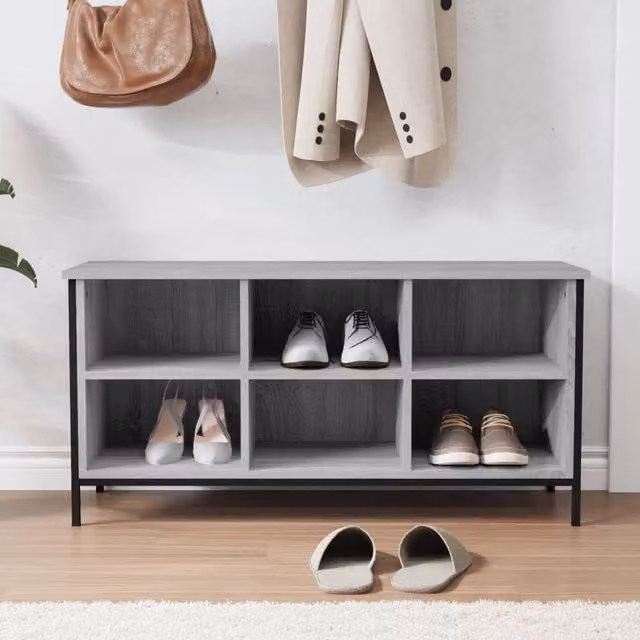 Berkfield Home Grey Sonoma Shoe Cabinet, W/D/H: 100 x 35 x 50 cm