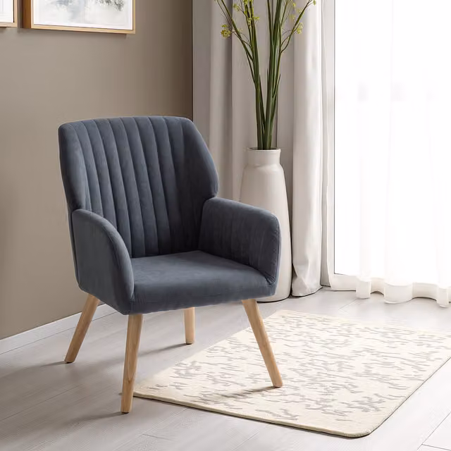Seconique Jordan Modern Tub Occasional Chair in Grey Fabric