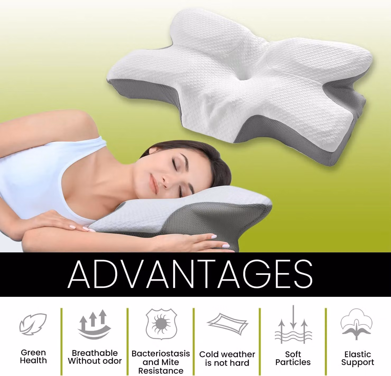 Gaveno Cavailia Re Active Orthopedic Memory Foam Pillow in White – 3