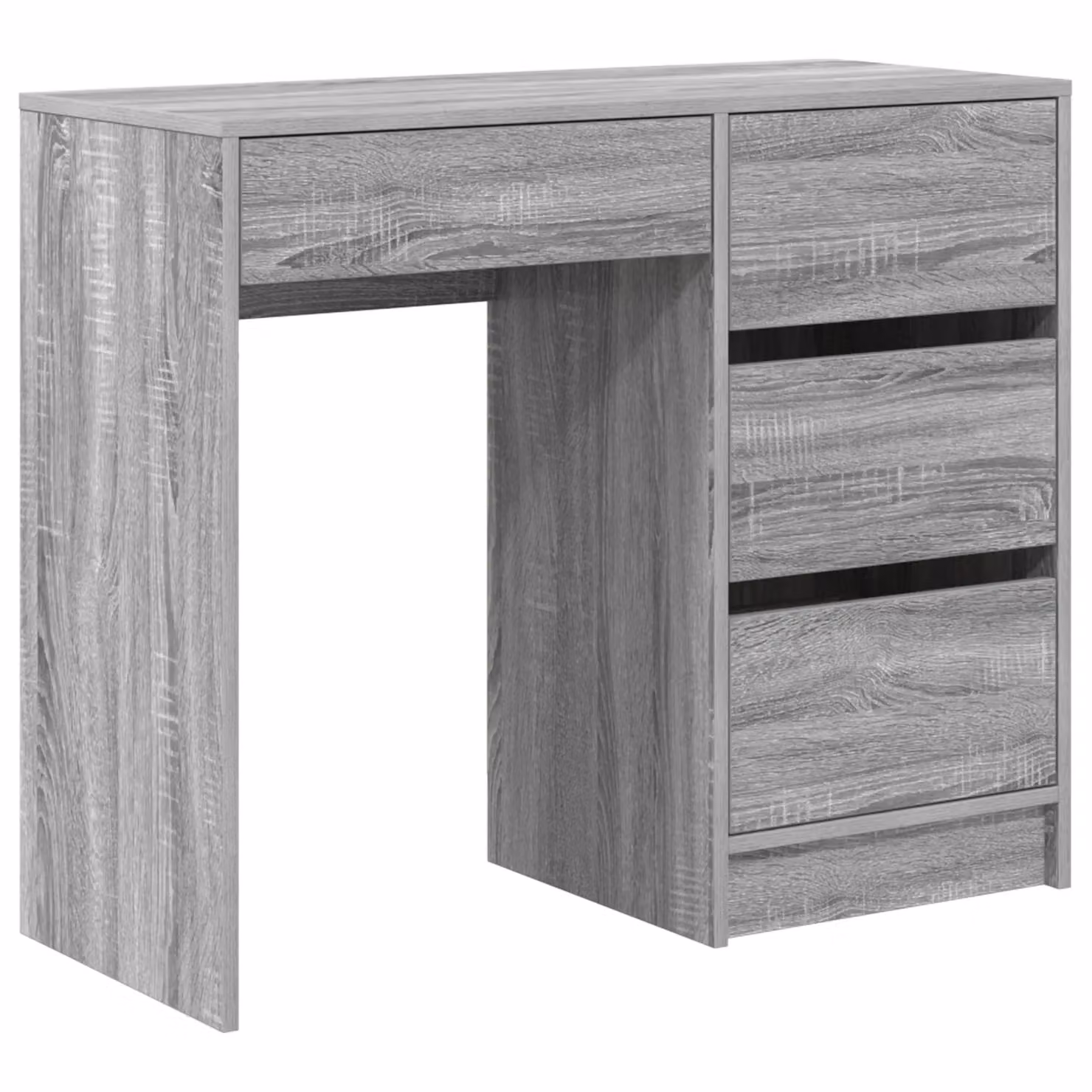 Berkfield Home Grey Sonoma Writing Desk with Single Pedestal Storage in MDF – 2