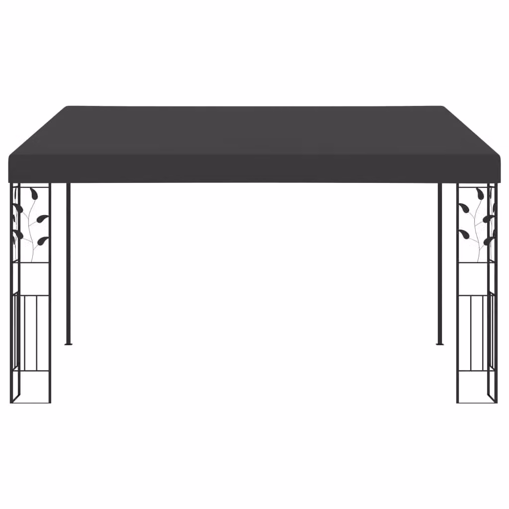 Berkfield Home Wall-mounted Lean-to Gazebo in Anthracite and Black, W 400 cm x D 300 cm x H 250 cm – 2