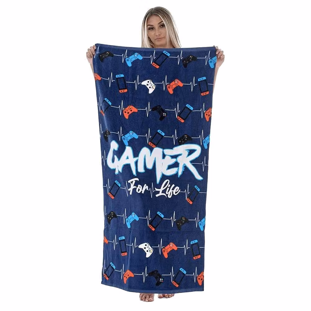 Floso Blue Gamer Game Controller Cotton Towel, W: 140 cm, H: 70 cm, D: 70 cm – 2