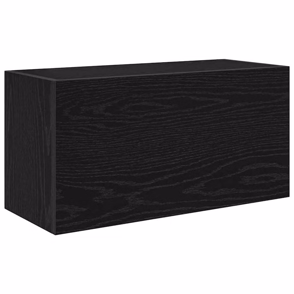 Berkfield Home Decorative Black Wall-Mounted Bathroom Cabinet with Hinged Doors and Internal Shelves, W/D/H: 60 x 25 x 30 cm – 2
