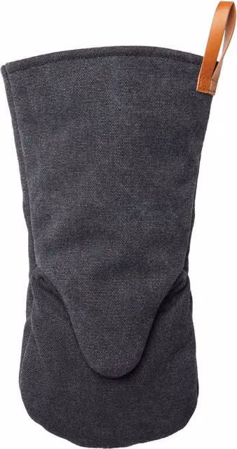 Vinga Asado Cotton Oven Glove in Black with Hanging Loop