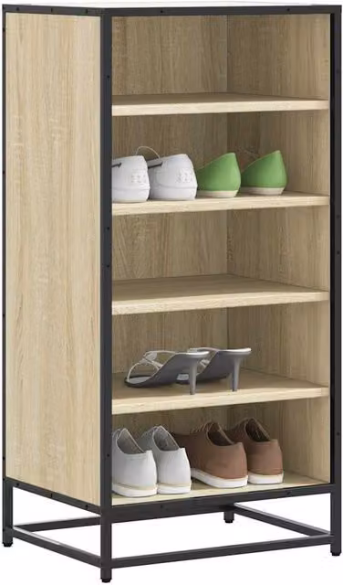 Berkfield Home Sonoma Oak Shoe Rack in Brown, W: 48 cm, D: 38 cm, H: 97.5 cm – 1