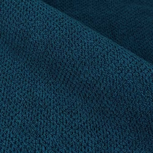 Riva Home Textured Weave Oxford Panel Cotton Bath Towel in Blue, W/D/H: 70 x 130 cm – 2